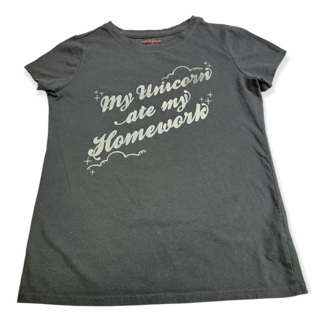 Cat and jack My unicorn ate my homework shirt M7/8